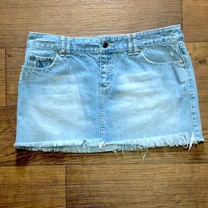 Aeropostale Distressed Denim Jean Skirt Size 7/8